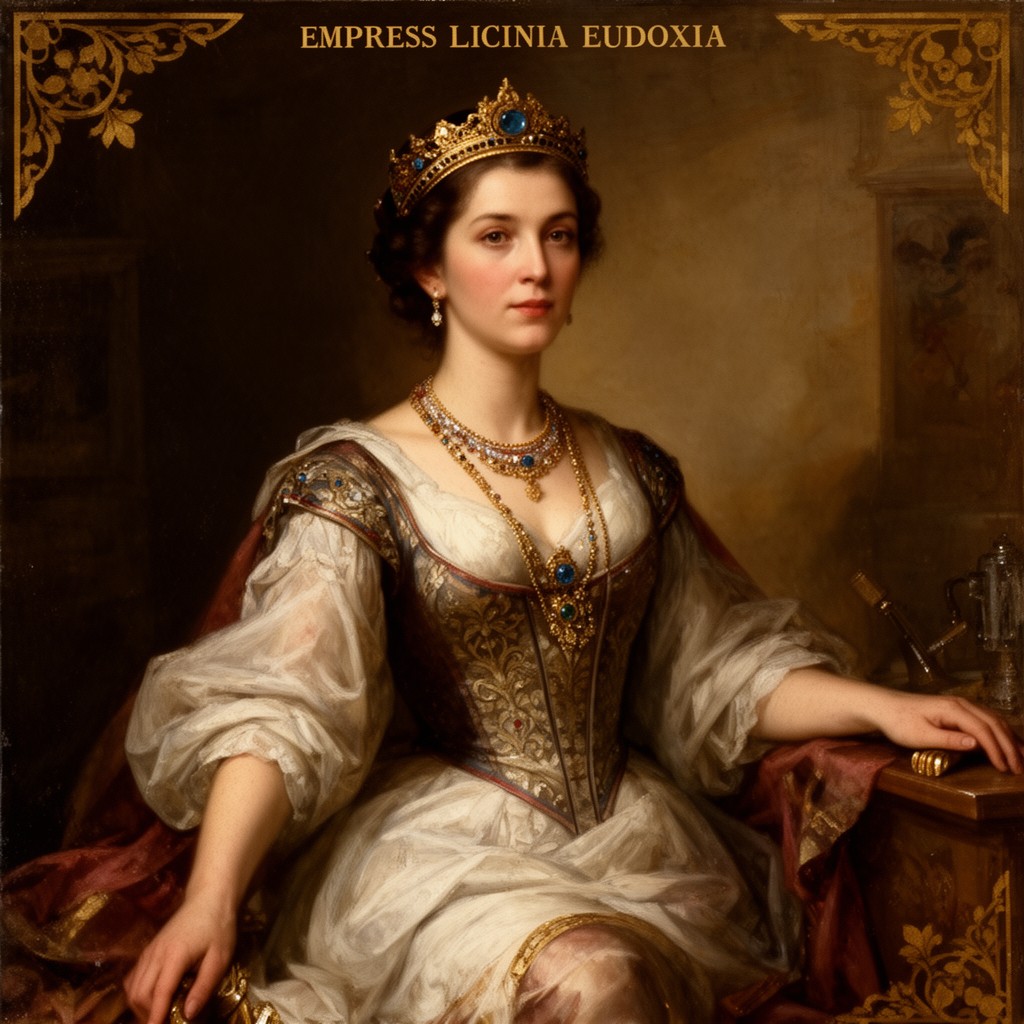 AI-generated illustration of Empress Licinia Eudoxia