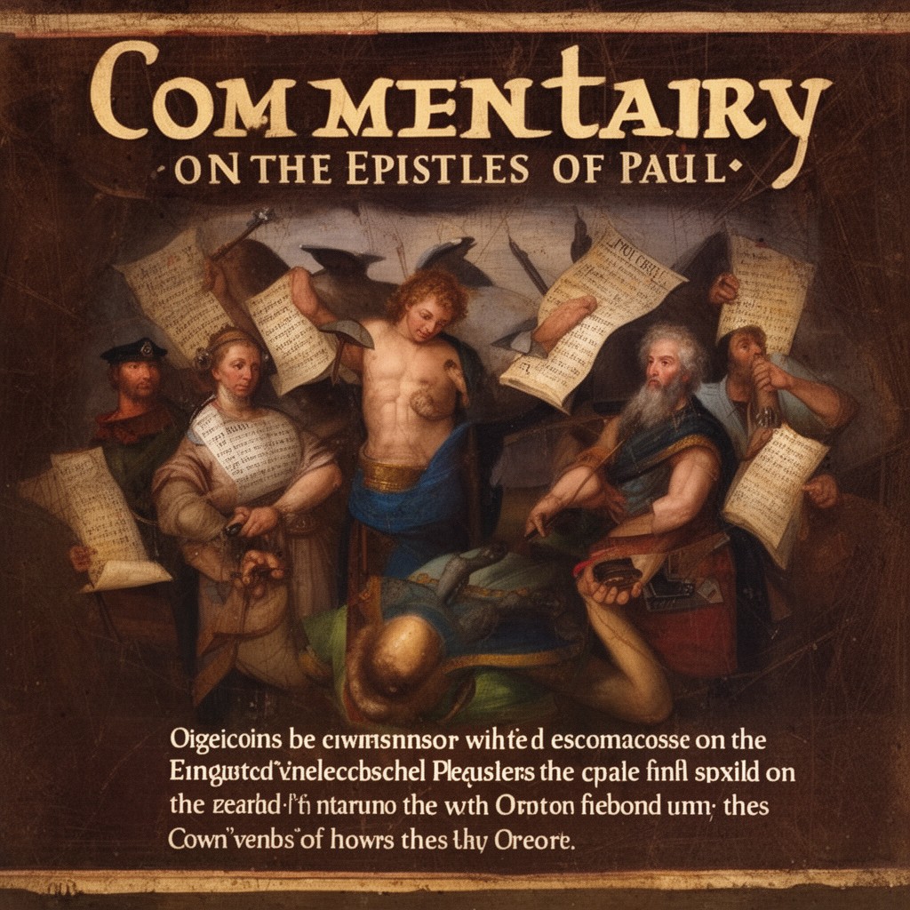 AI-generated illustration of Commentary on the Epistles of Paul