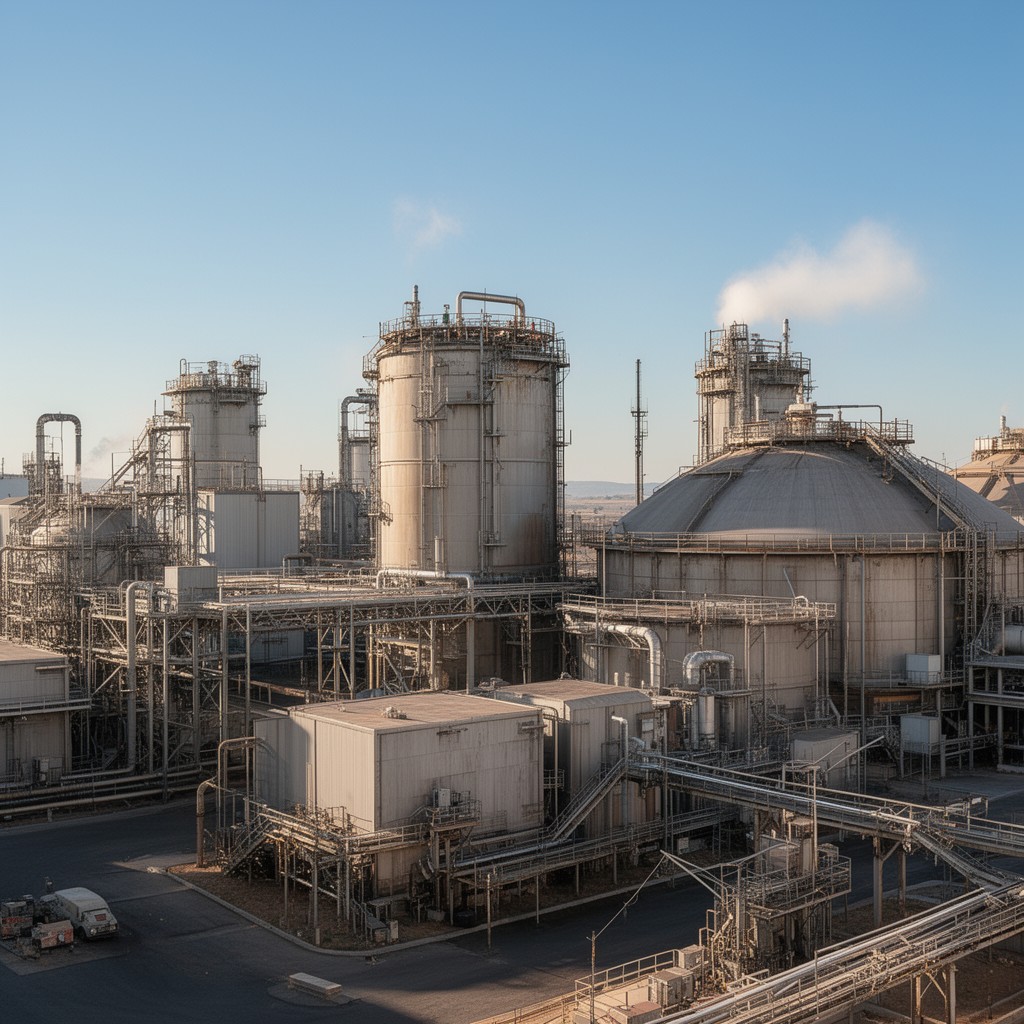 AI-generated illustration of Hanford production reactors