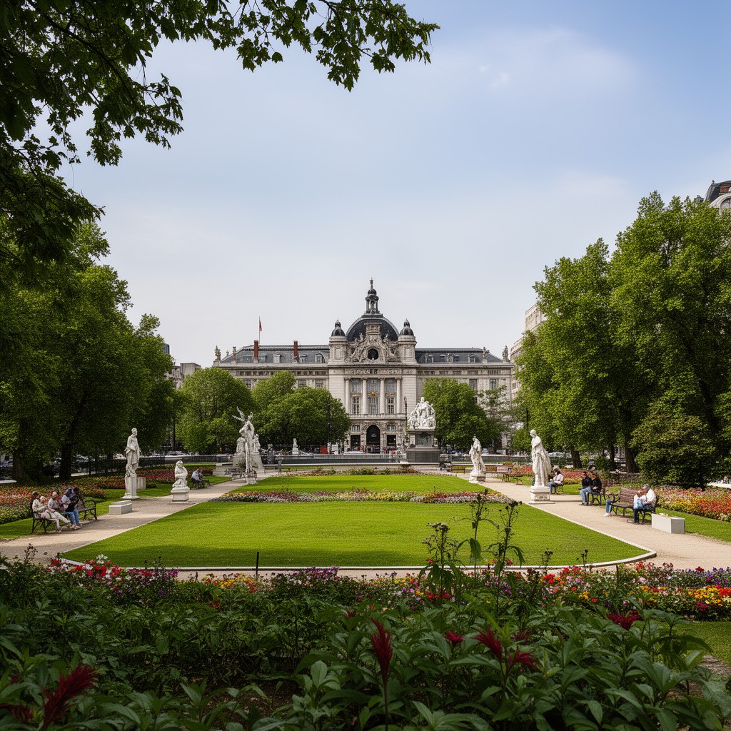 AI-generated illustration of Brussels Park
