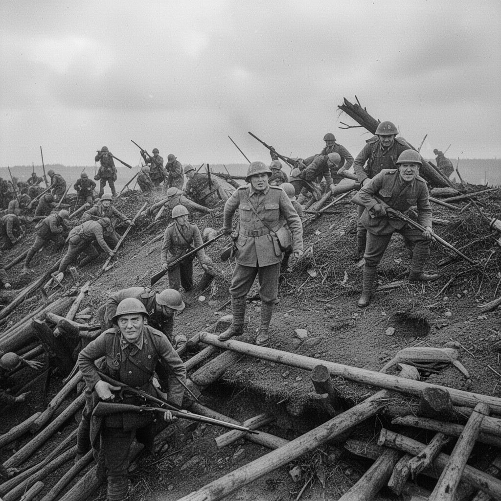 AI-generated illustration of Battle of Vimy Ridge