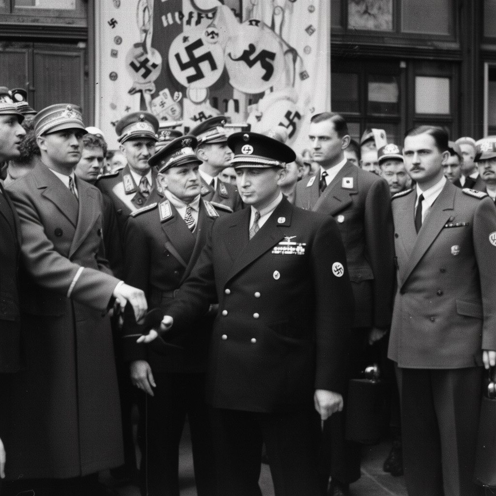 AI-generated illustration of Nazi Party officials
