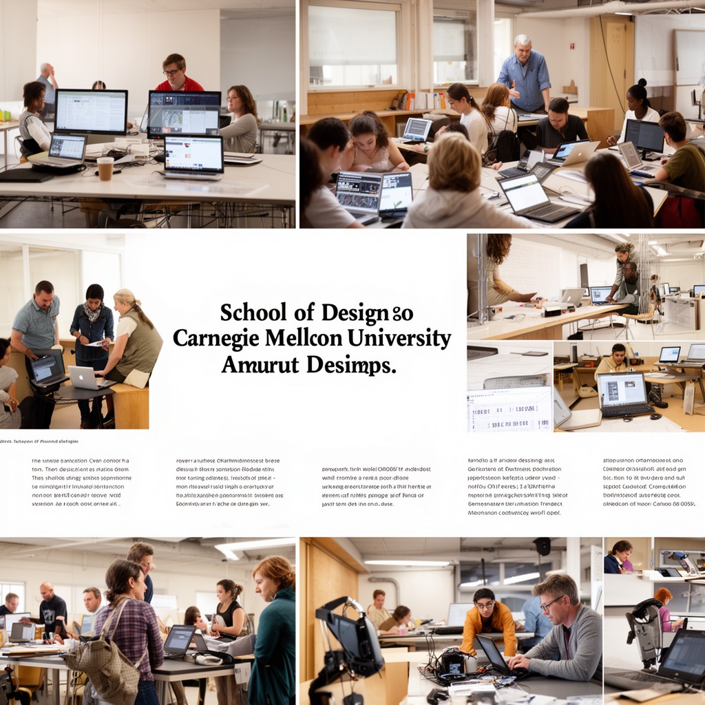AI-generated illustration of School of Design, Carnegie Mellon University