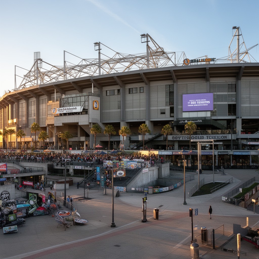 AI-generated illustration of Oakland–Alameda County Coliseum