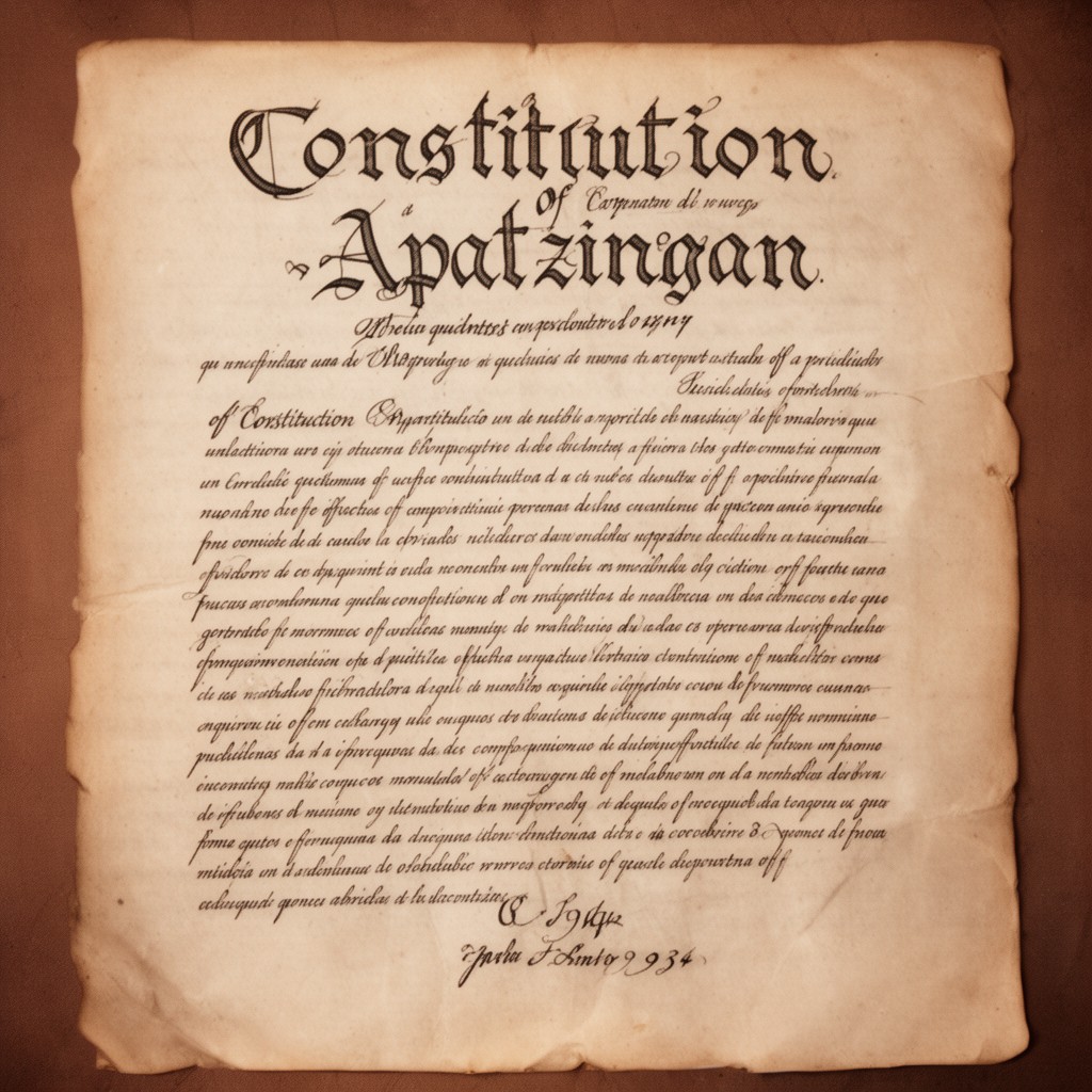 AI-generated illustration of Constitution of Apatzingán