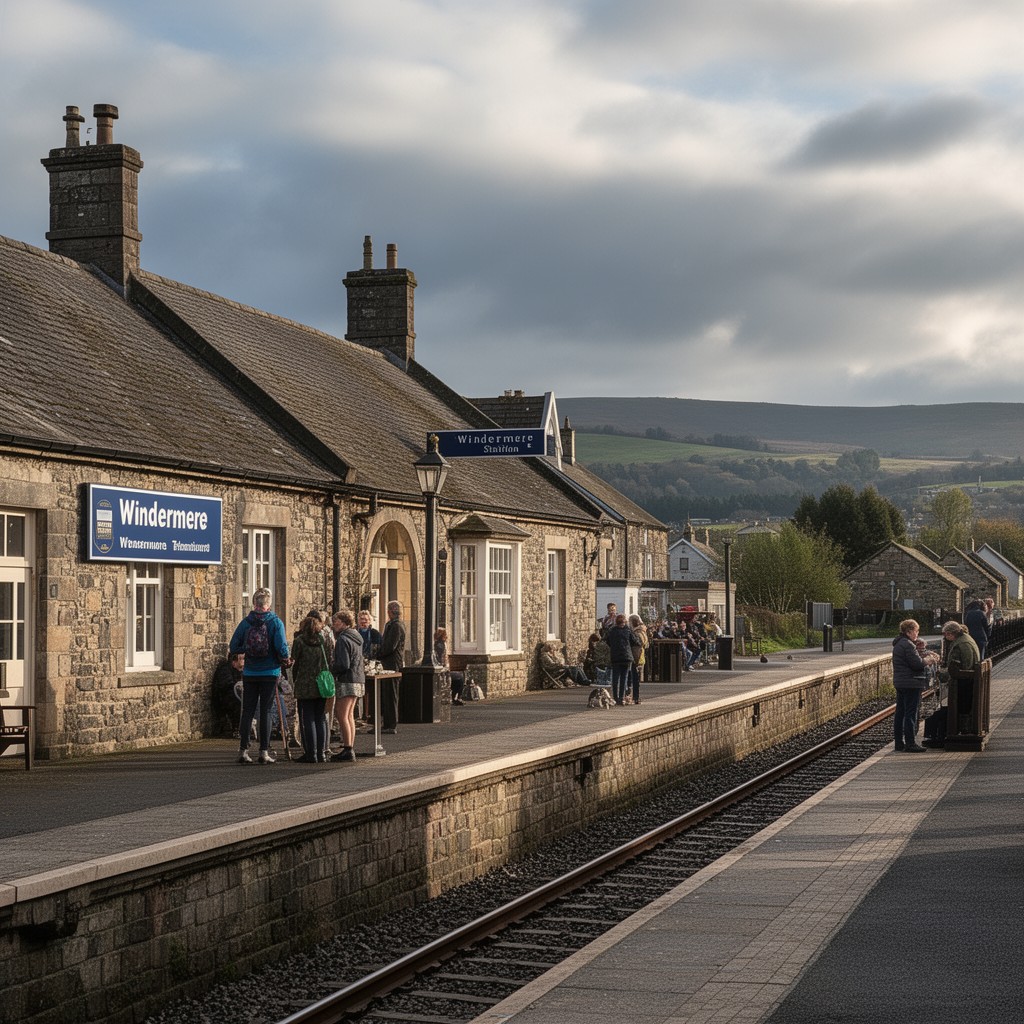 AI-generated illustration of Windermere railway station