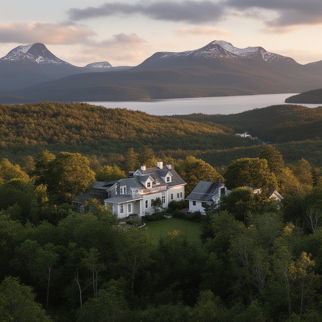 AI-generated illustration of Beinn Bhreagh, Nova Scotia, Canada