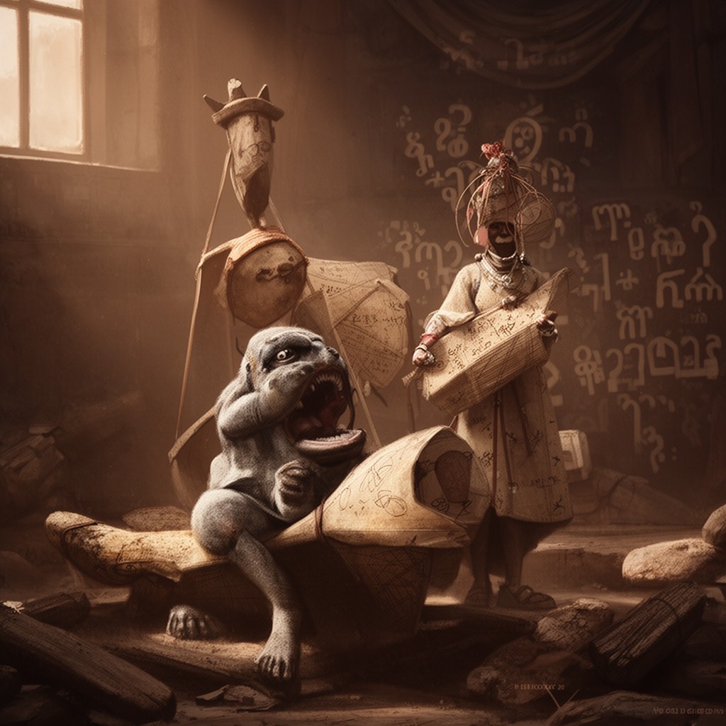 AI-generated illustration of Ge'ez