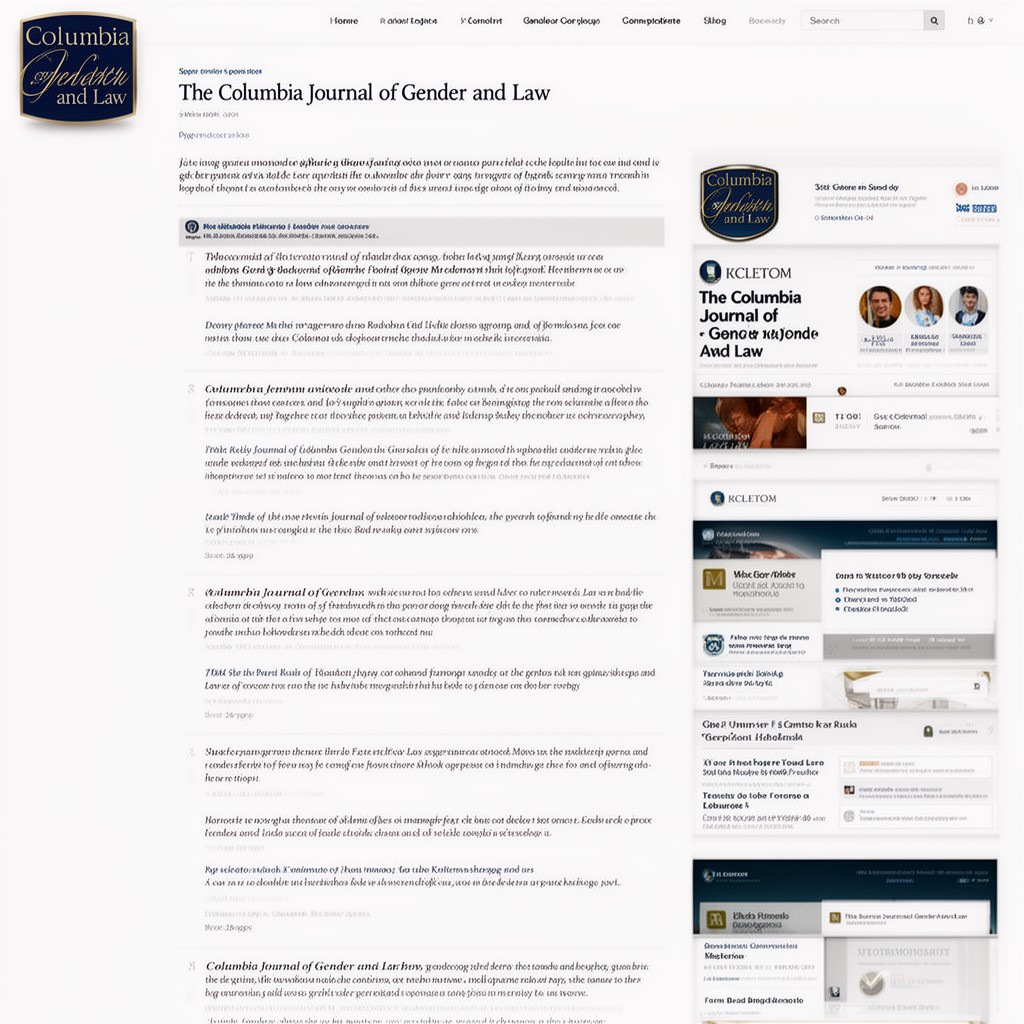 AI-generated illustration of Columbia Journal of Gender and Law
