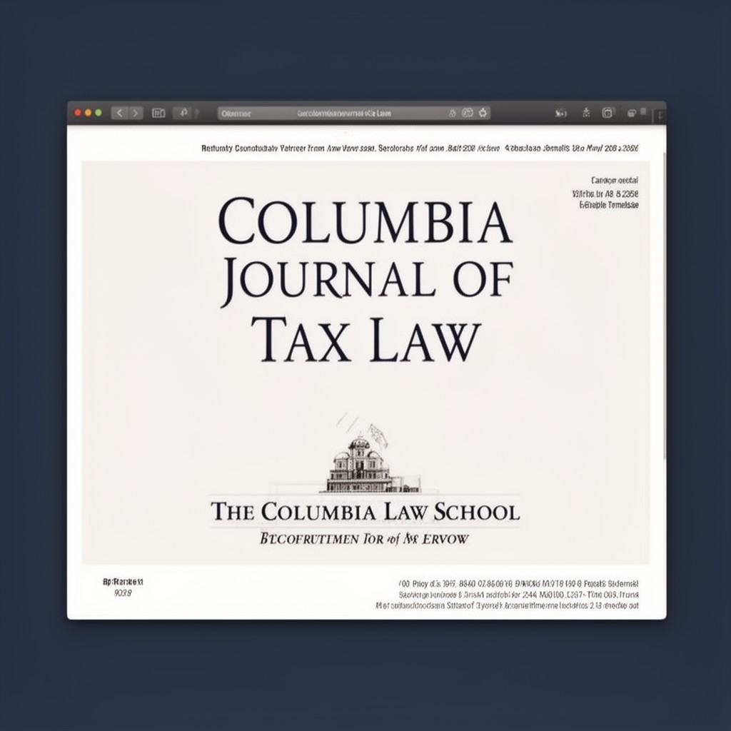 AI-generated illustration of Columbia Journal of Tax Law