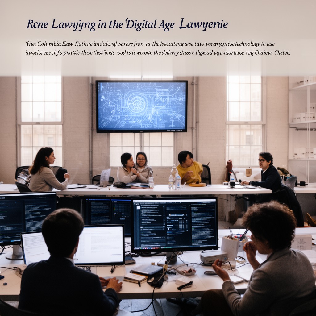 AI-generated illustration of Lawyering in the Digital Age Clinic