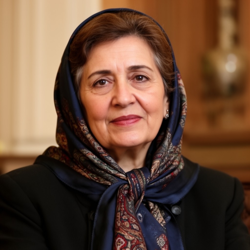 AI-generated illustration of Shirin Ebadi