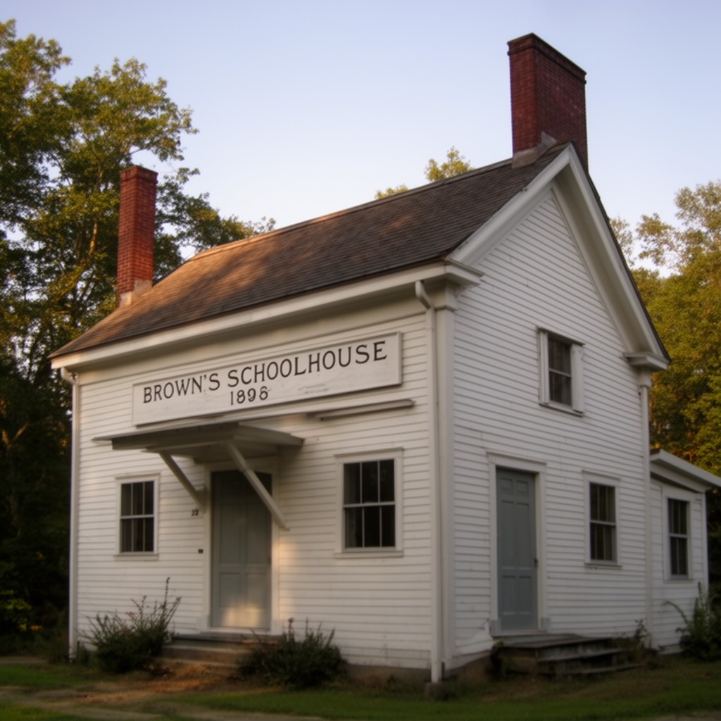 AI-generated illustration of Brown’s Schoolhouse