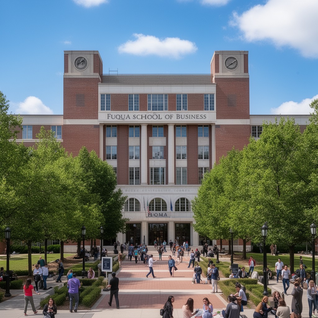 AI-generated illustration of Fuqua School of Business