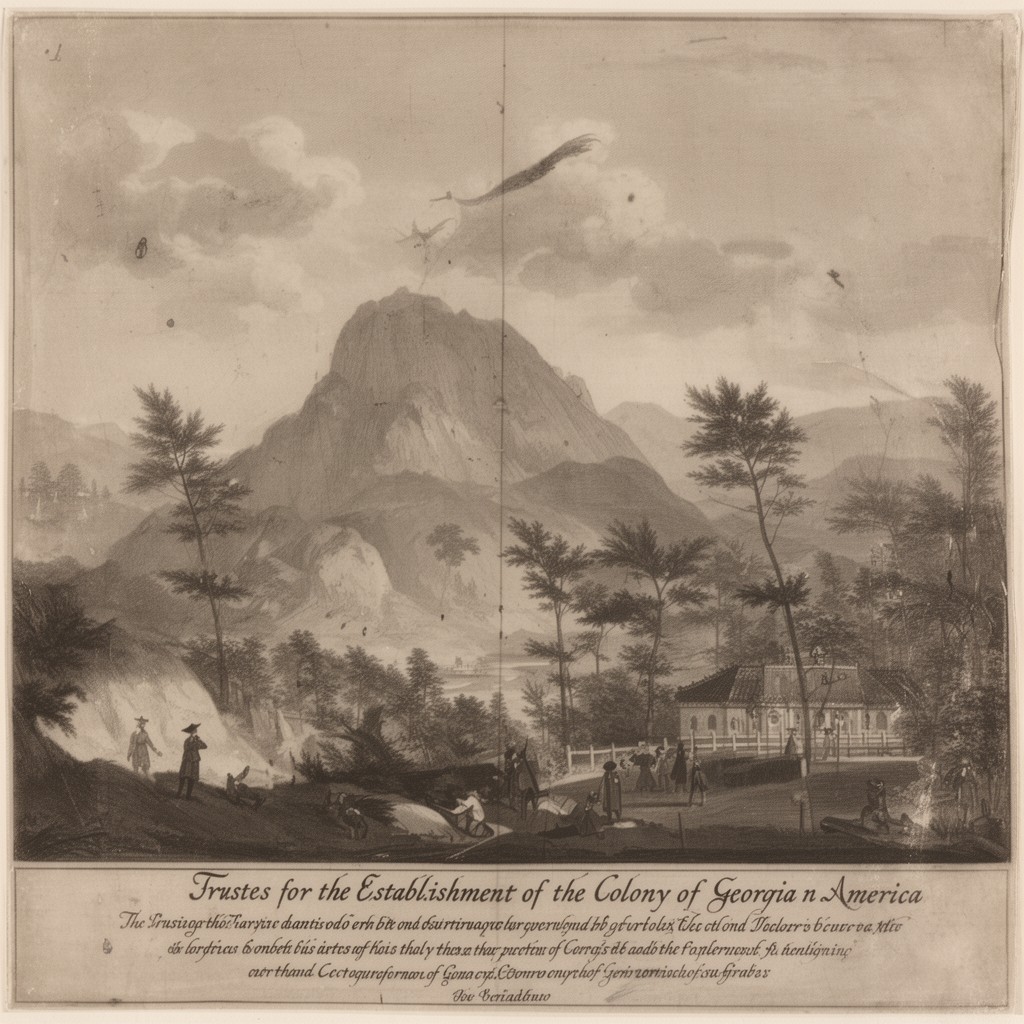AI-generated illustration of Trustees for the Establishment of the Colony of Georgia in America