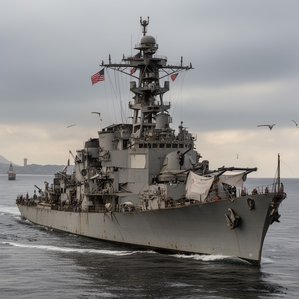 AI-generated illustration of USS Roe (DD-418)