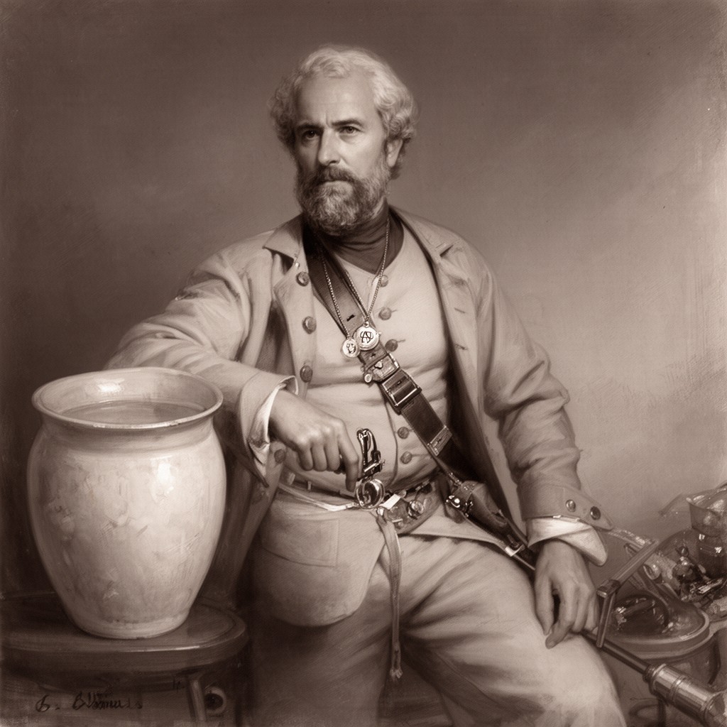 AI-generated illustration of James Barrett