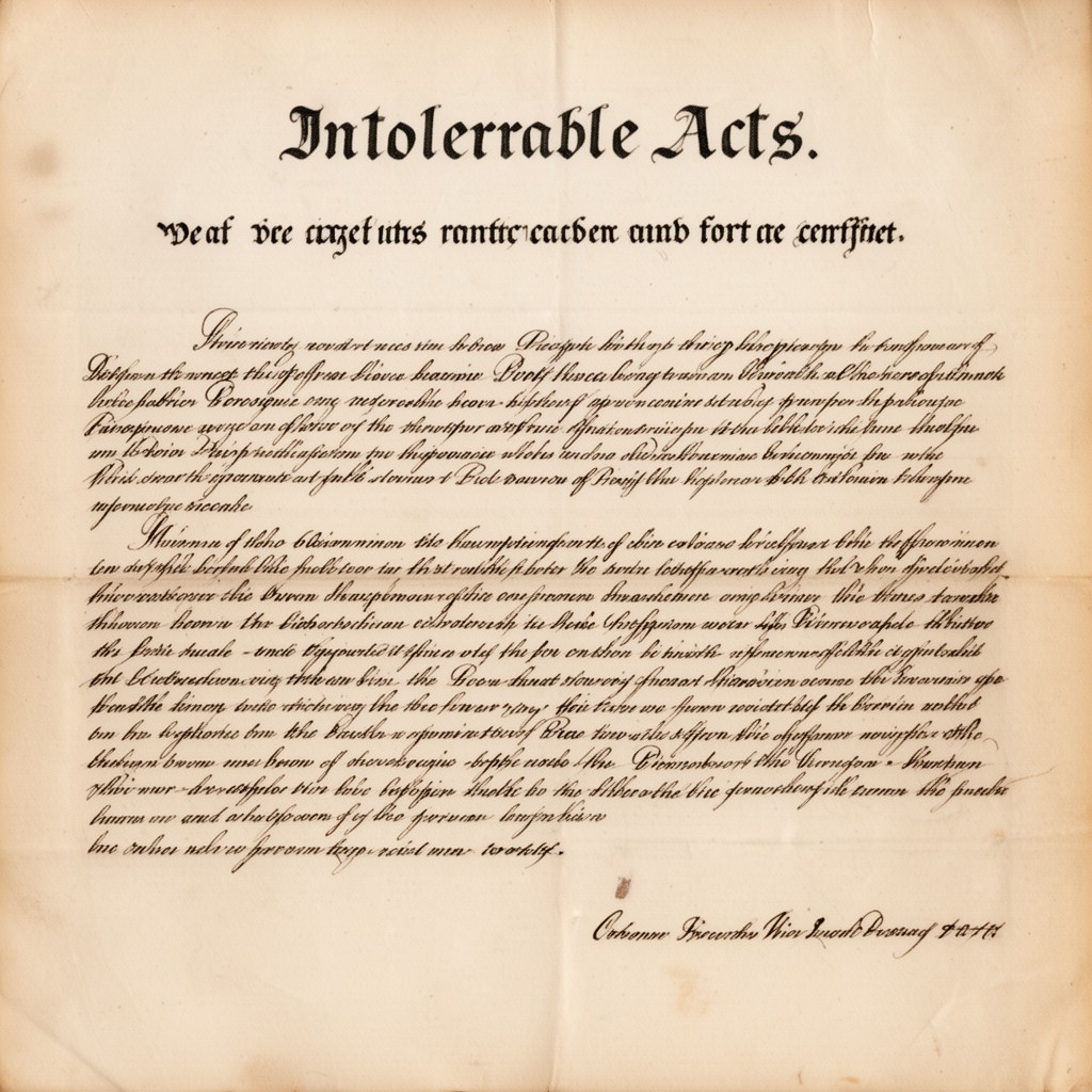 AI-generated illustration of Intolerable Acts