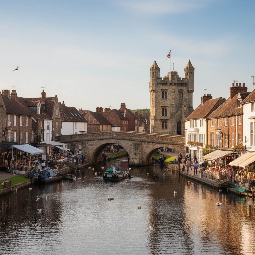 AI-generated illustration of St Ives, Cambridgeshire