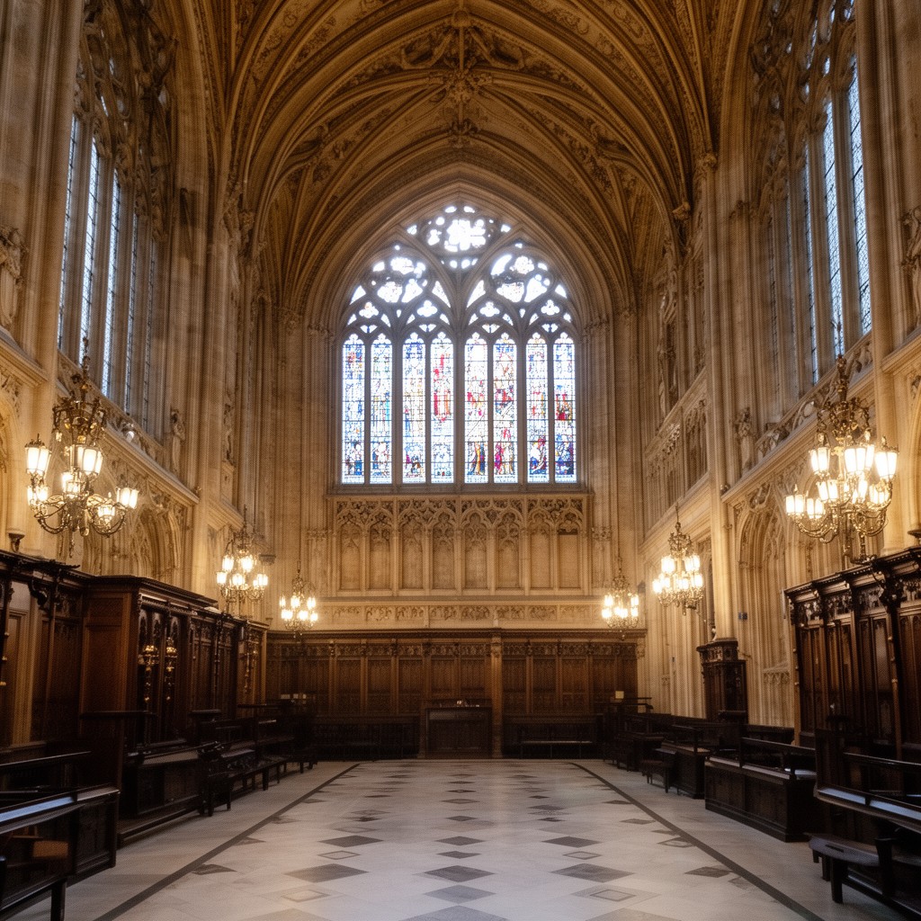 AI-generated illustration of St Stephen’s Hall
