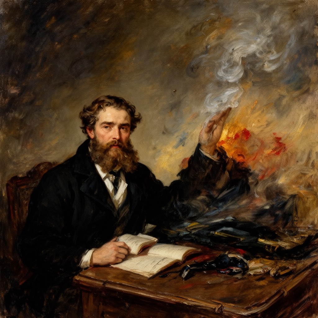 AI-generated illustration of Eugène Delacroix
