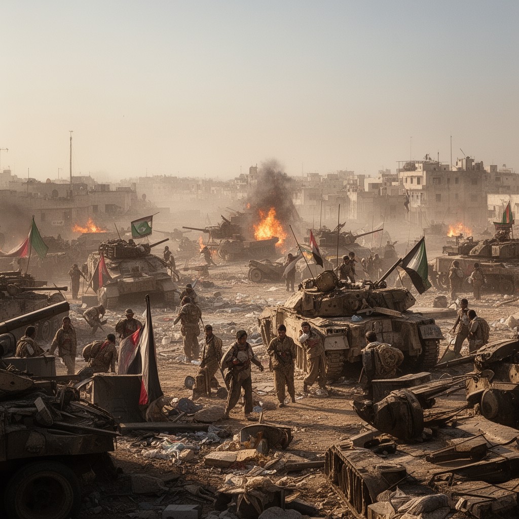 AI-generated illustration of Battle of Sirte (2011)
