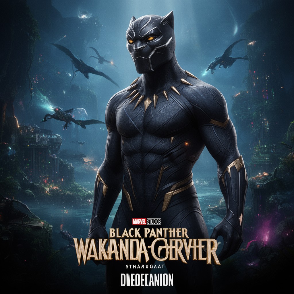 AI-generated illustration of Black Panther: Wakanda Forever