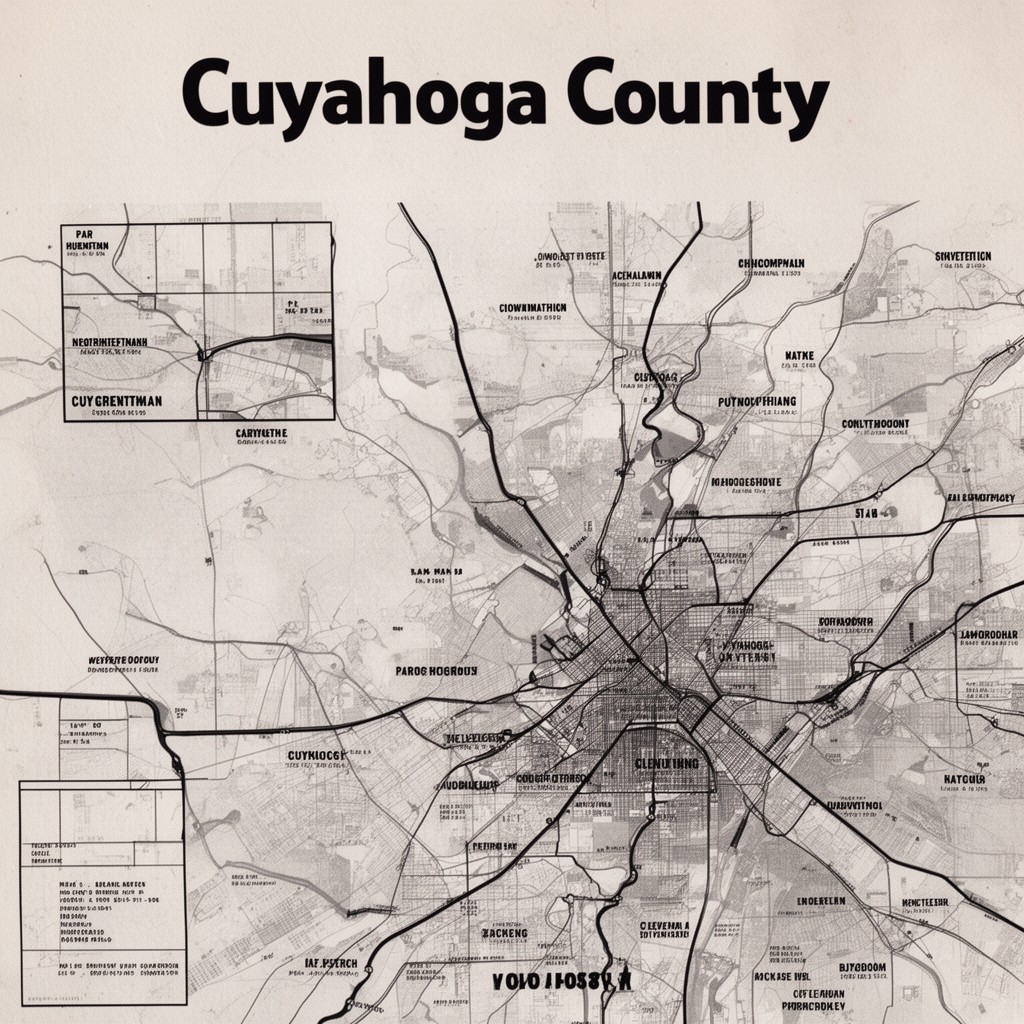 AI-generated illustration of Cuyahoga County