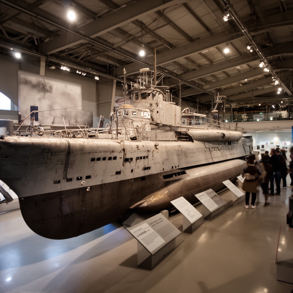 AI-generated illustration of U-505 submarine