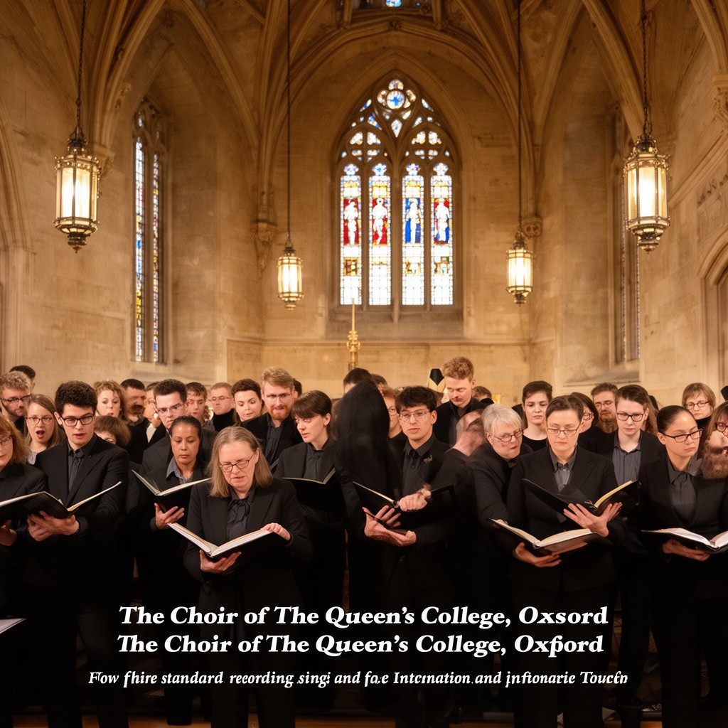 AI-generated illustration of The Choir of The Queen's College, Oxford
