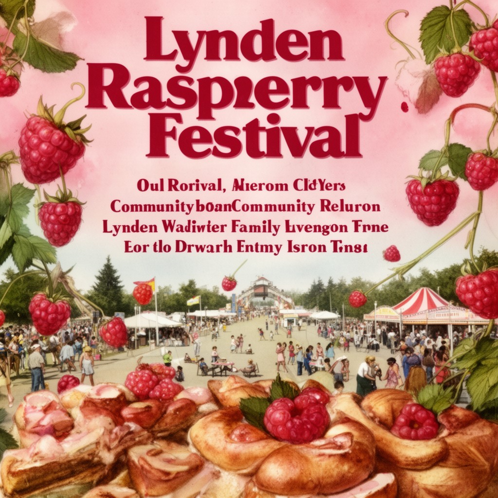 AI-generated illustration of Lynden Raspberry Festival