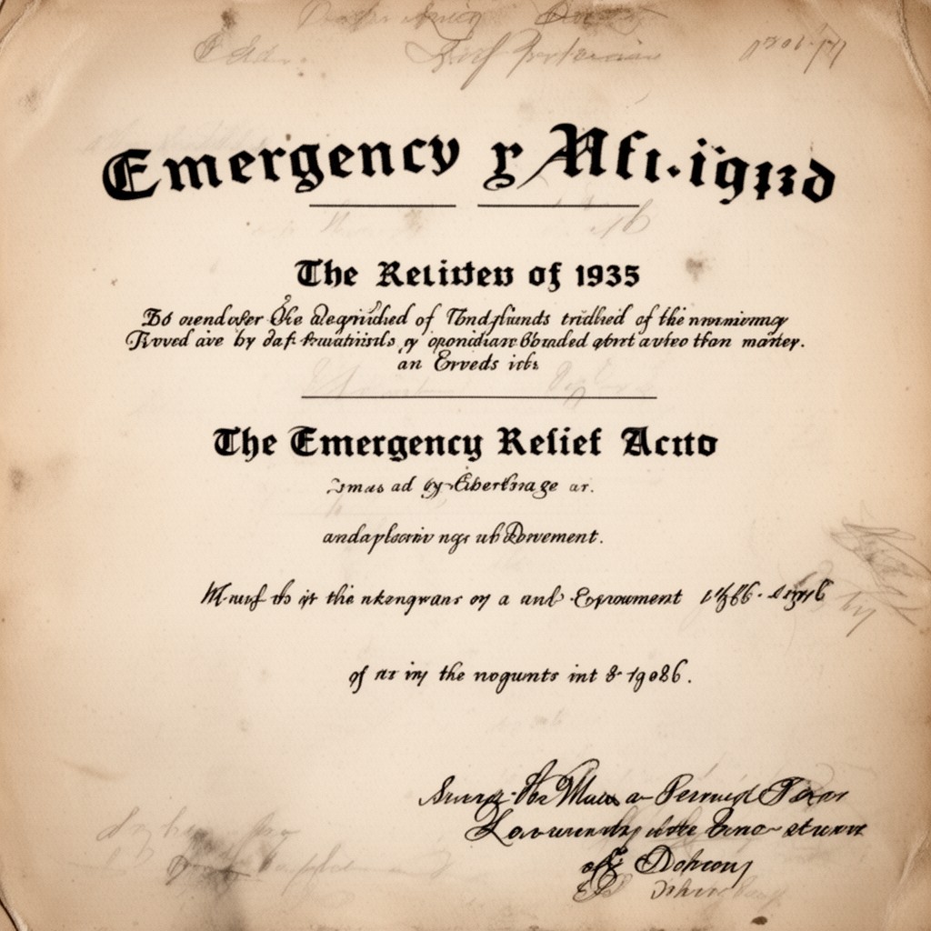 AI-generated illustration of Emergency Relief Act of 1933