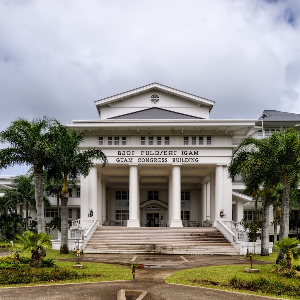AI-generated illustration of Guam Congress Building