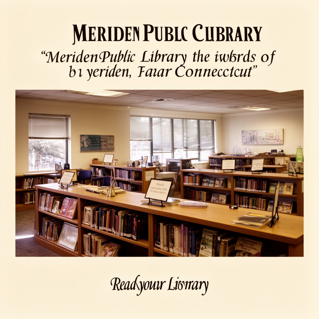 AI-generated illustration of Meriden Public Library