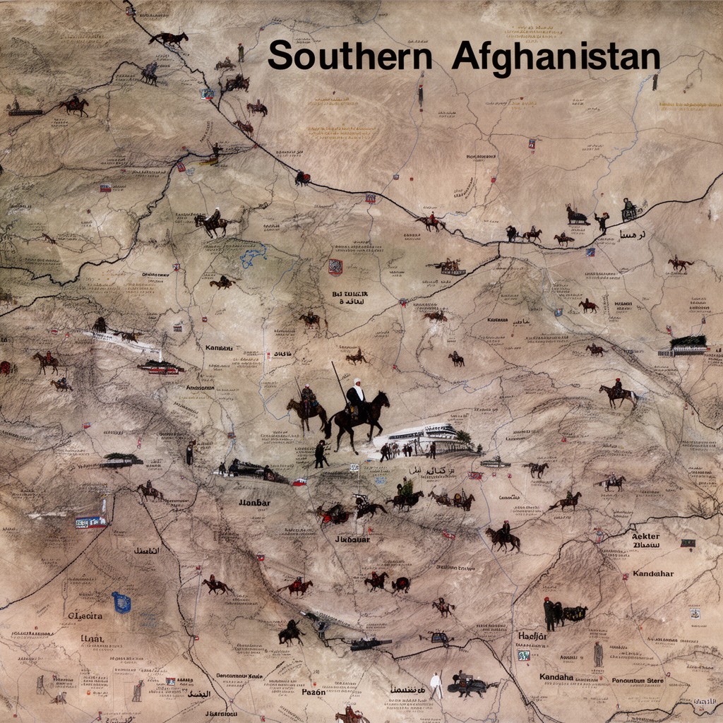 AI-generated illustration of Southern Afghanistan