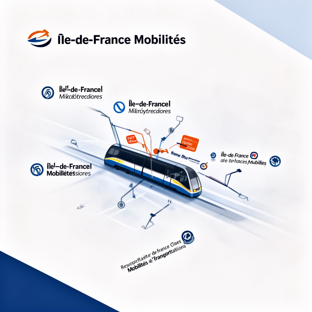 AI-generated illustration of Île-de-France Mobilités