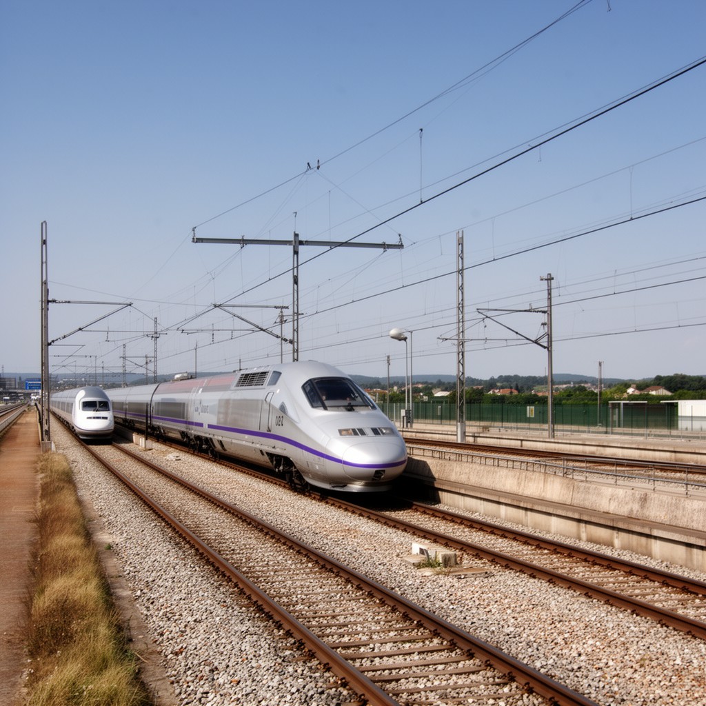 AI-generated illustration of LGV Sud-Est