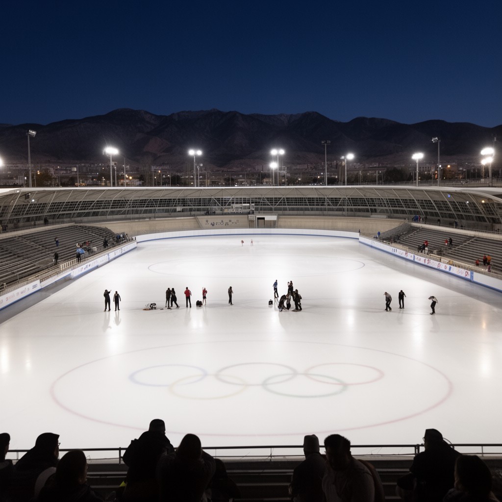 AI-generated illustration of Utah Olympic Oval