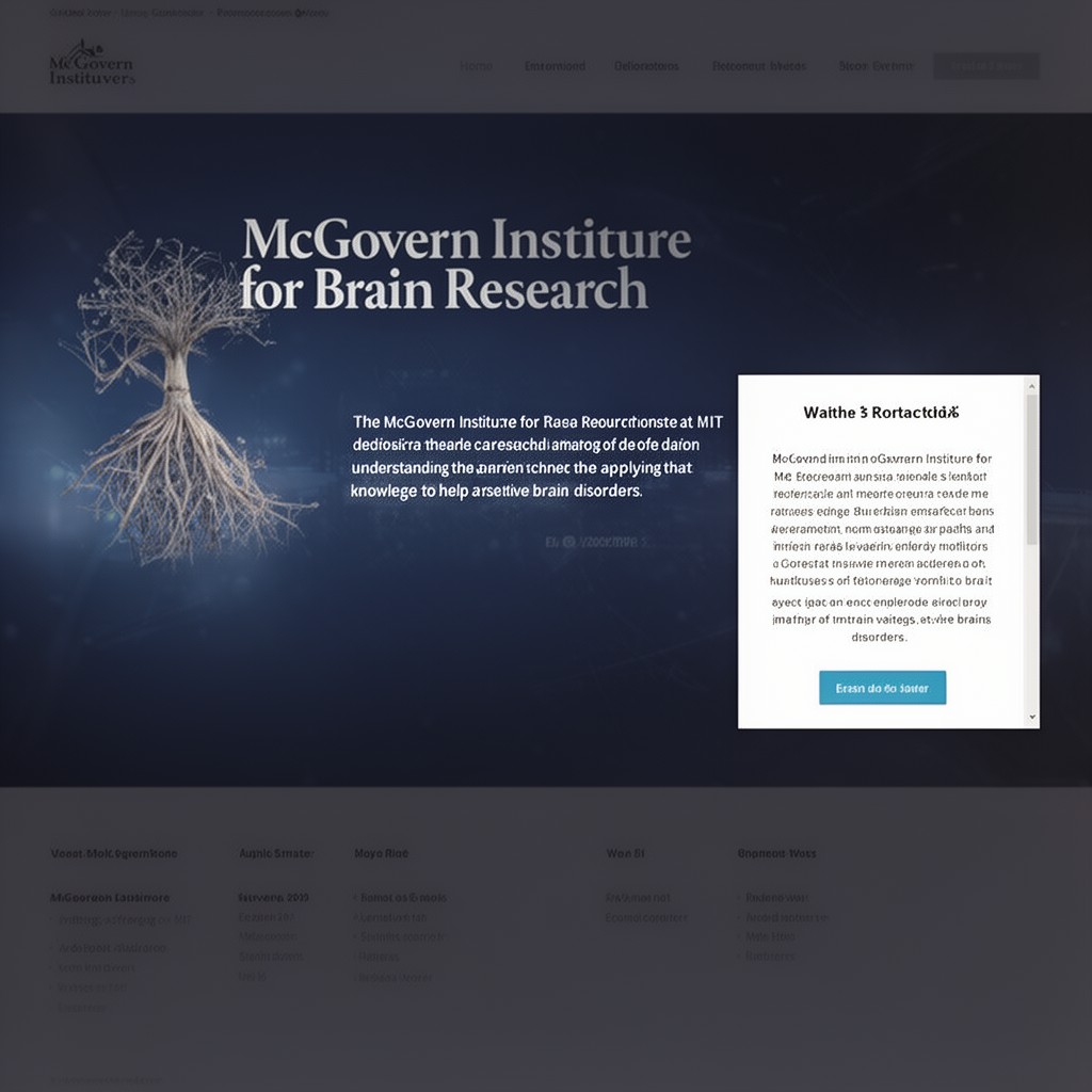 AI-generated illustration of McGovern Institute for Brain Research