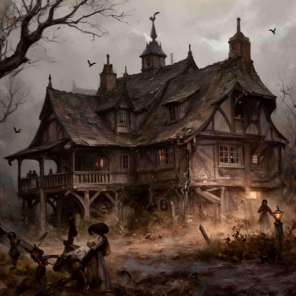 AI-generated illustration of The House of the Seven Gables