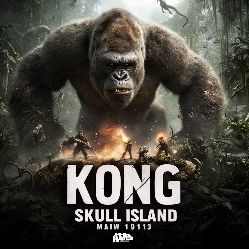 AI-generated illustration of Kong: Skull Island