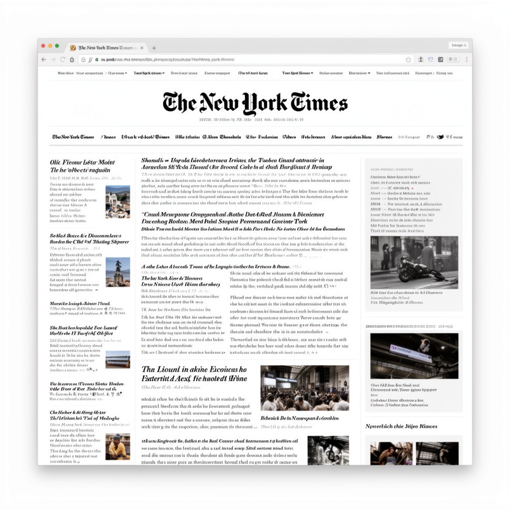 AI-generated illustration of The New York Times