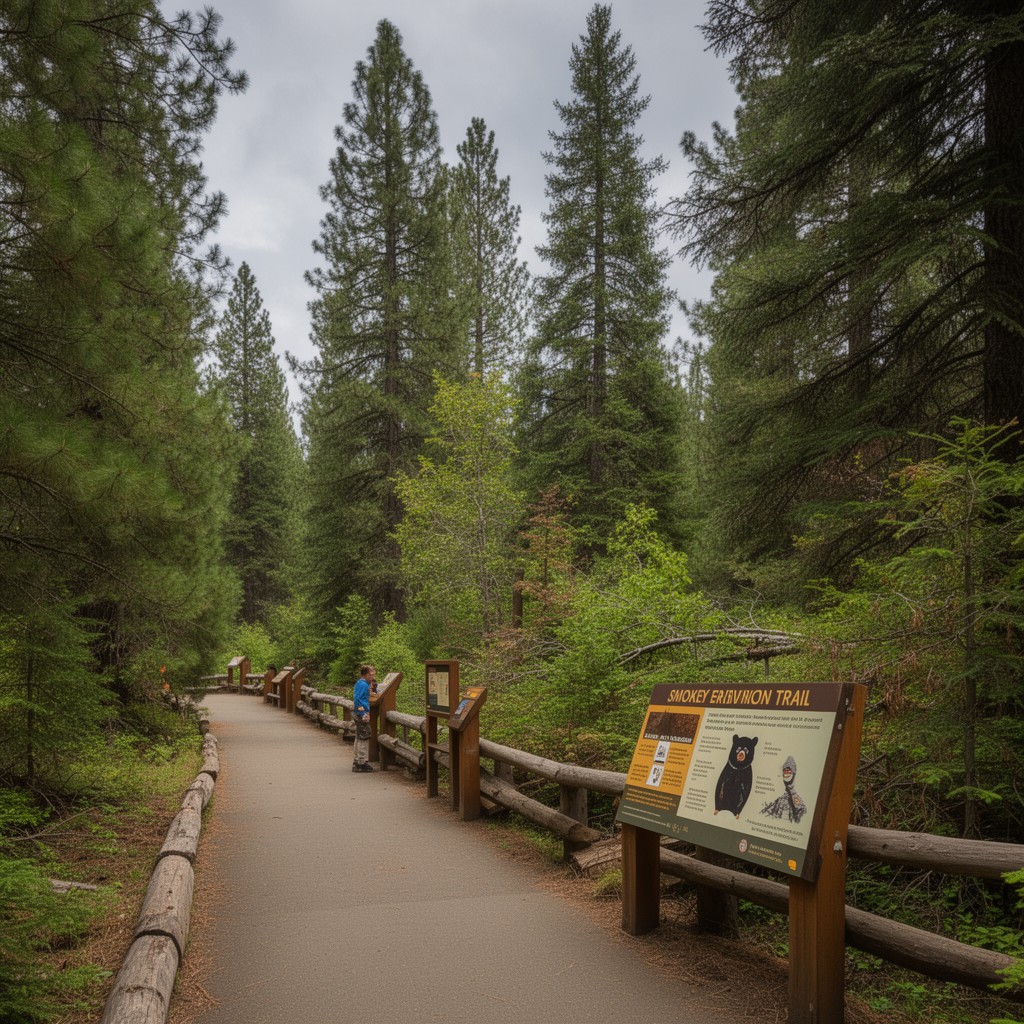 AI-generated illustration of Smokey Bear Education Trail