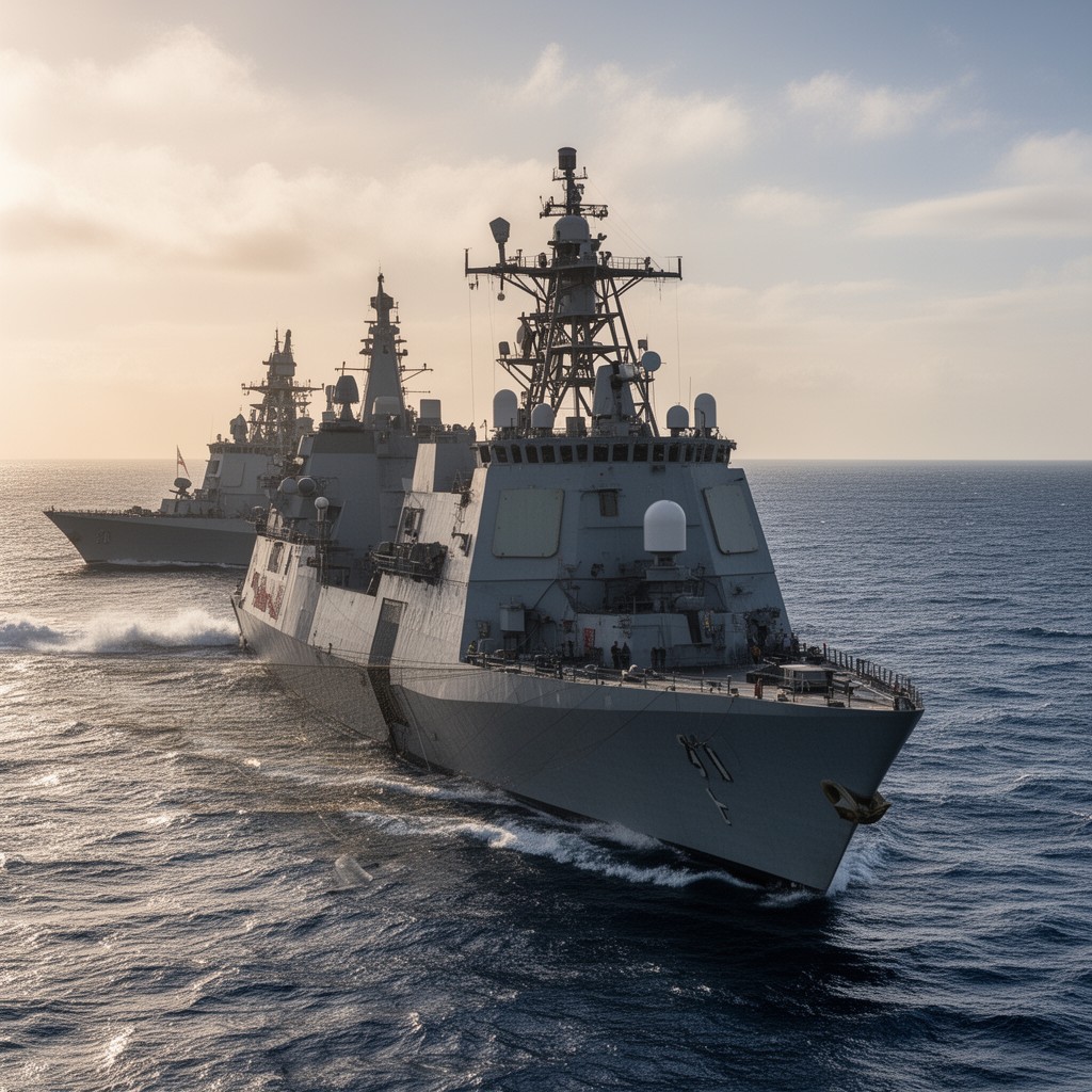 AI-generated illustration of Type 45 destroyers