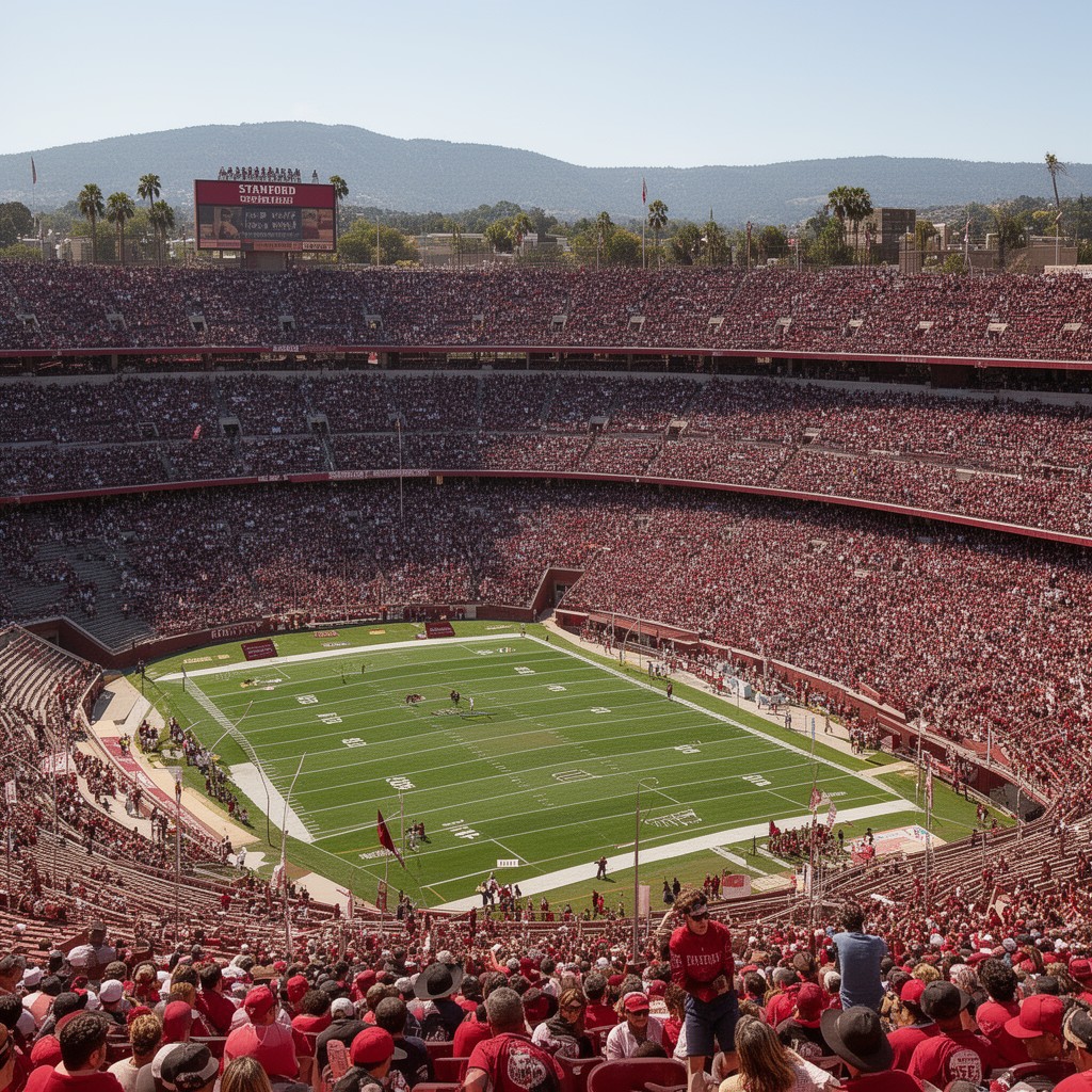 AI-generated illustration of Stanford Stadium