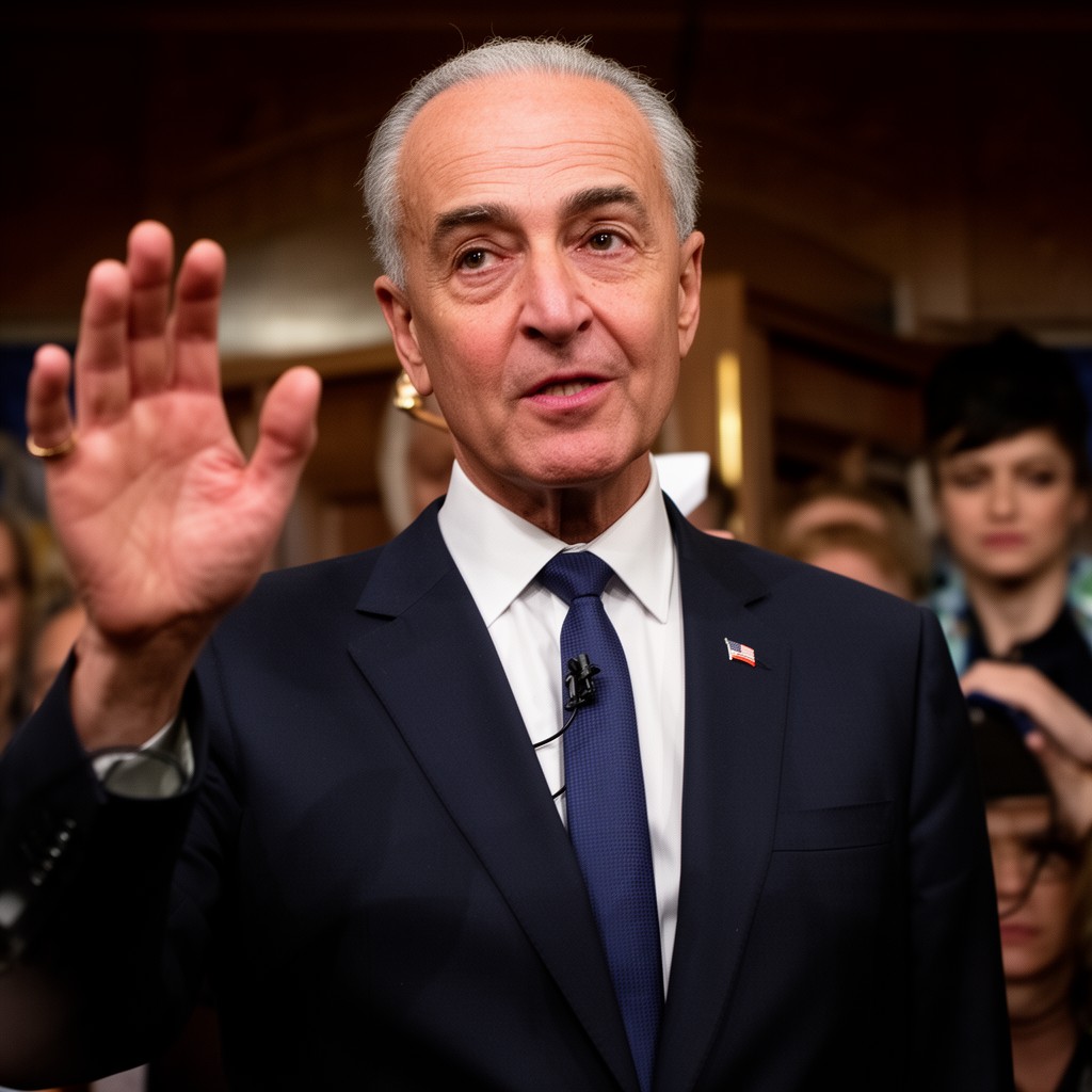 AI-generated illustration of Charles Schumer