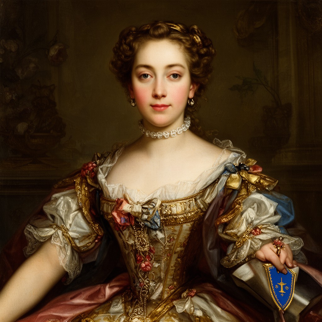AI-generated illustration of Henriette Adelaide of Savoy