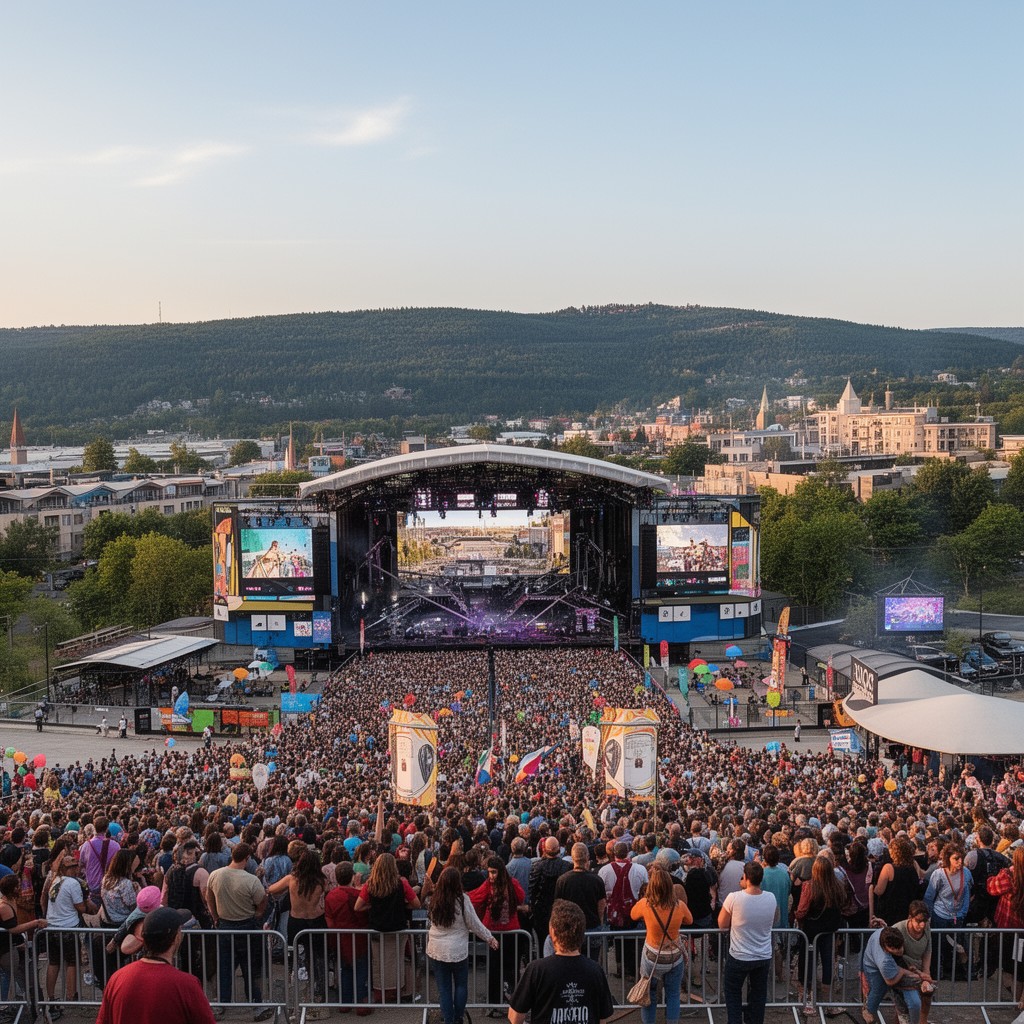 AI-generated illustration of Festival d’été de Québec
