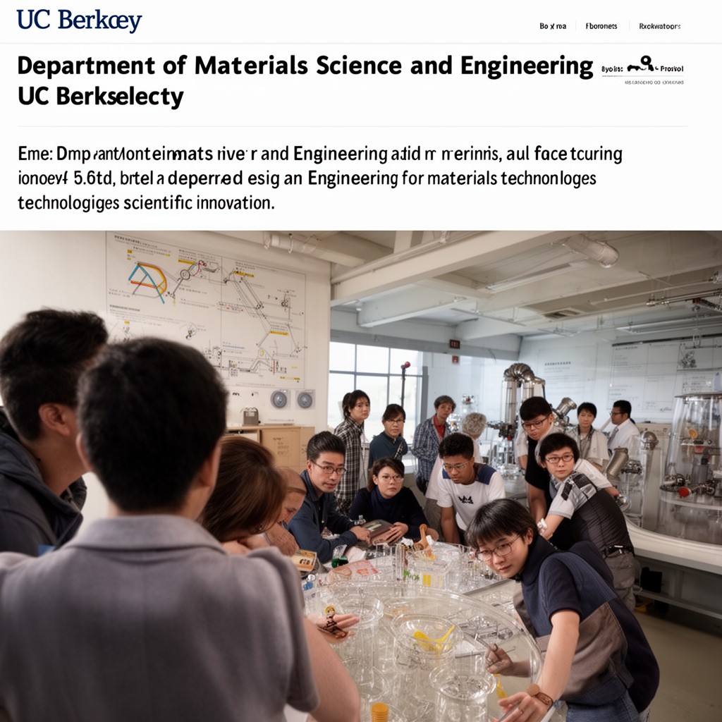AI-generated illustration of Department of Materials Science and Engineering, UC Berkeley