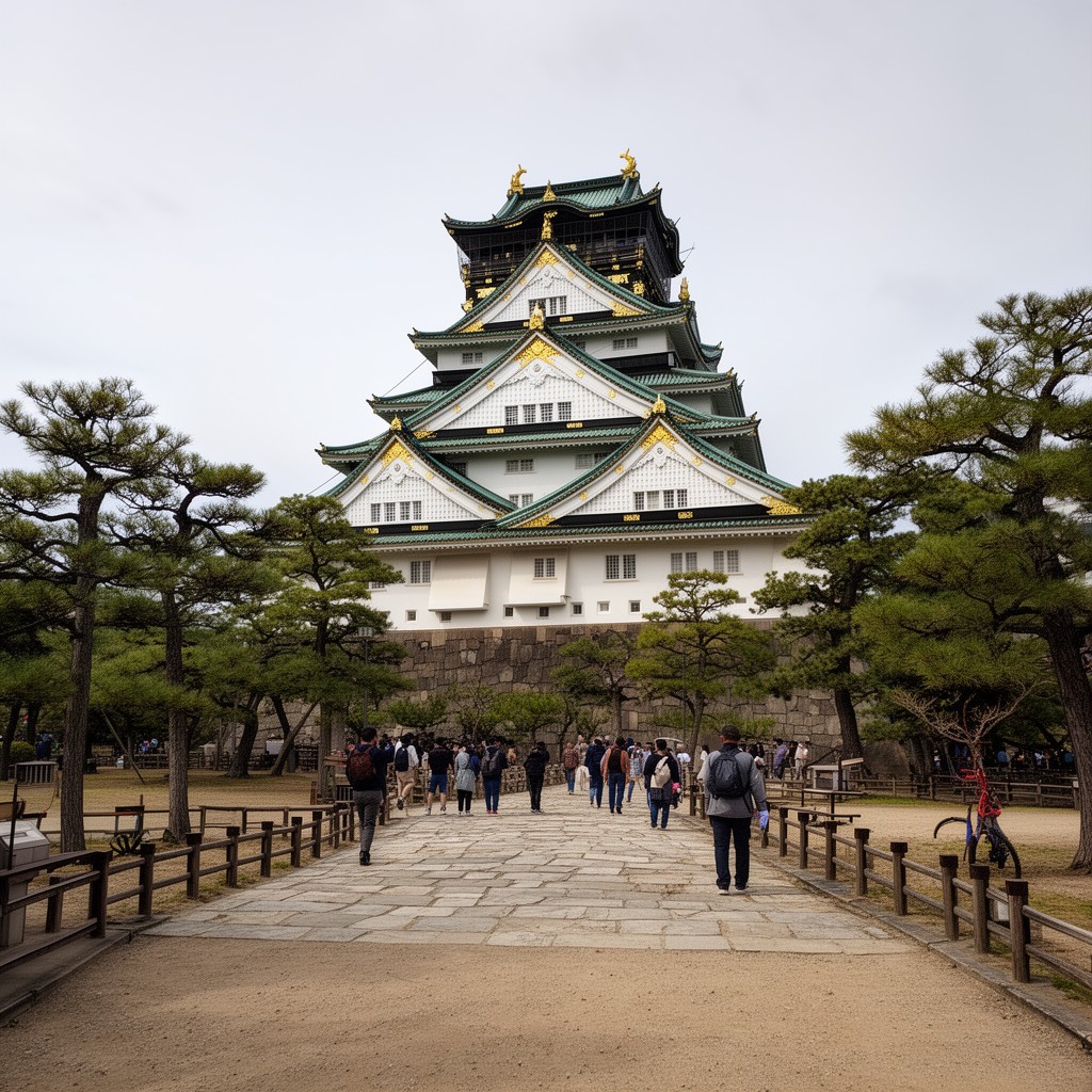 AI-generated illustration of Osaka Castle